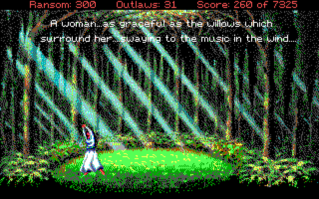 Conquests of the Longbow: The Legend of Robin Hood IBM PC/Compatibles Screenshot: Robin has a dream of Maid Marian.