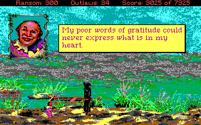 Conquests of the Longbow: The Legend of Robin Hood IBM PC/Compatibles Screenshot: A successful rescue!