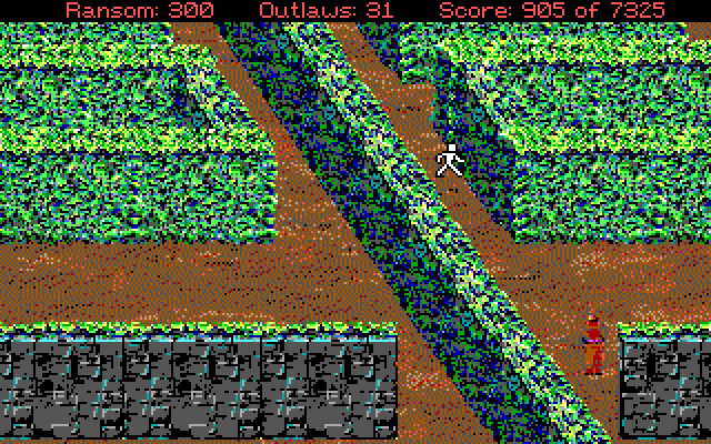Conquests of the Longbow: The Legend of Robin Hood IBM PC/Compatibles Screenshot: The hedge maze; you'll need to navigate through this!