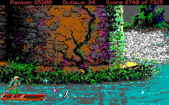 Conquests of the Longbow: The Legend of Robin Hood IBM PC/Compatibles Screenshot: Time to rescue a captive...