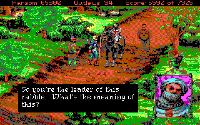 Conquests of the Longbow: The Legend of Robin Hood IBM PC/Compatibles Screenshot: Can this guy be trusted?