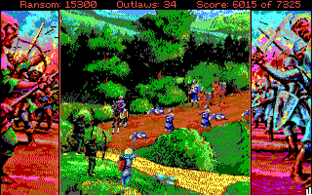 Conquests of the Longbow: The Legend of Robin Hood IBM PC/Compatibles Screenshot: It's a battle!