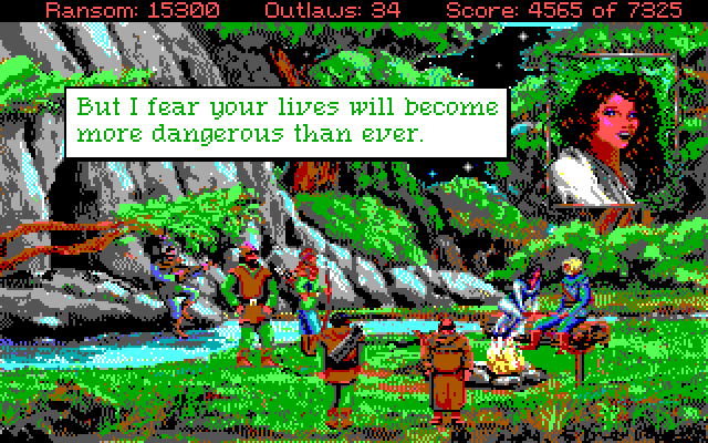 Conquests of the Longbow: The Legend of Robin Hood IBM PC/Compatibles Screenshot: Be careful...