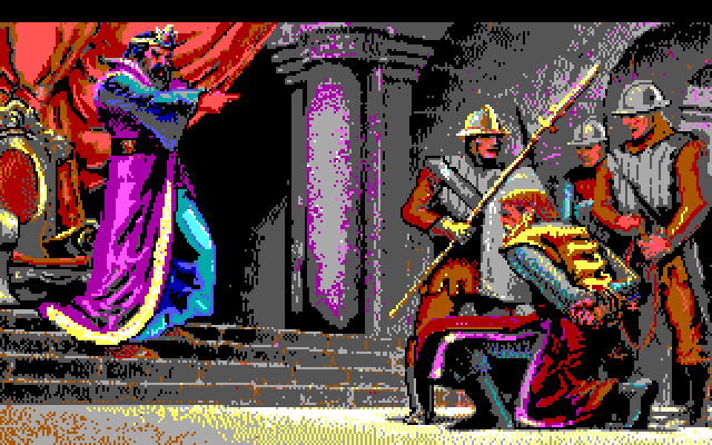 Conquests of the Longbow: The Legend of Robin Hood IBM PC/Compatibles Screenshot: The player's goal is to pay the ransom and free King Richard.