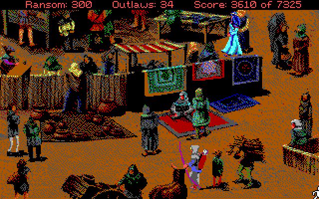 Conquests of the Longbow: The Legend of Robin Hood IBM PC/Compatibles Screenshot: Arrived at the fair.