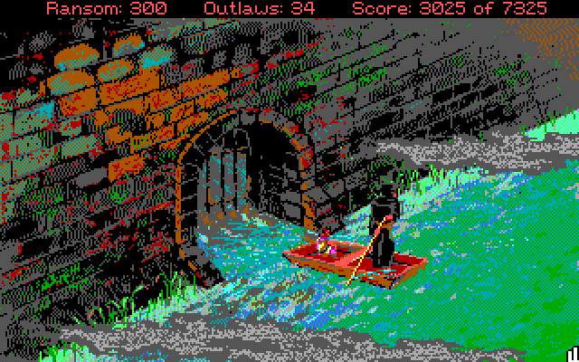 Conquests of the Longbow: The Legend of Robin Hood IBM PC/Compatibles Screenshot: Leaving the monastary...