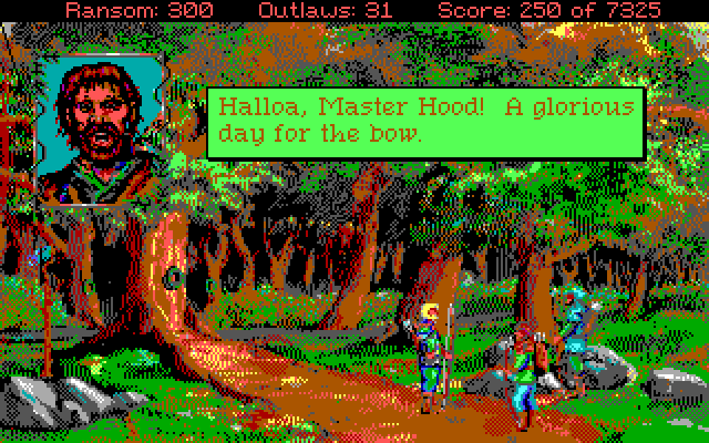 Conquests of the Longbow: The Legend of Robin Hood IBM PC/Compatibles Screenshot: First, how about some archery practice?