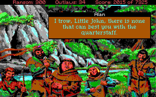 Conquests of the Longbow: The Legend of Robin Hood IBM PC/Compatibles Screenshot: Here's one way you can die in the game...