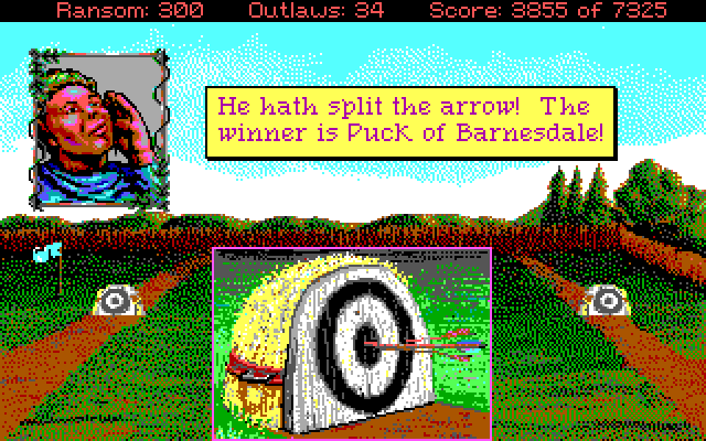 Conquests of the Longbow: The Legend of Robin Hood IBM PC/Compatibles Screenshot: Of course, Robin Hood wins!