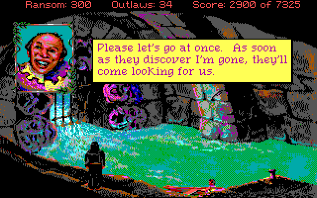 Conquests of the Longbow: The Legend of Robin Hood IBM PC/Compatibles Screenshot: Time to escape!