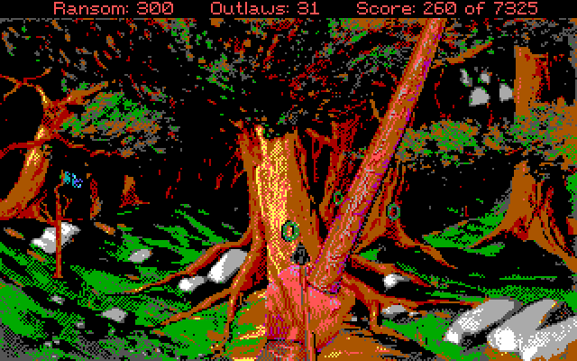 Conquests of the Longbow: The Legend of Robin Hood IBM PC/Compatibles Screenshot: Check the wind, then try to hit the target...