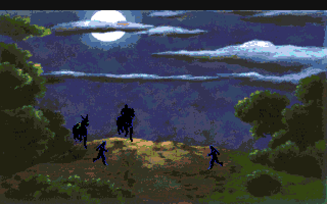 Conquests of the Longbow: The Legend of Robin Hood Amiga Screenshot: King Richard is in trouble.