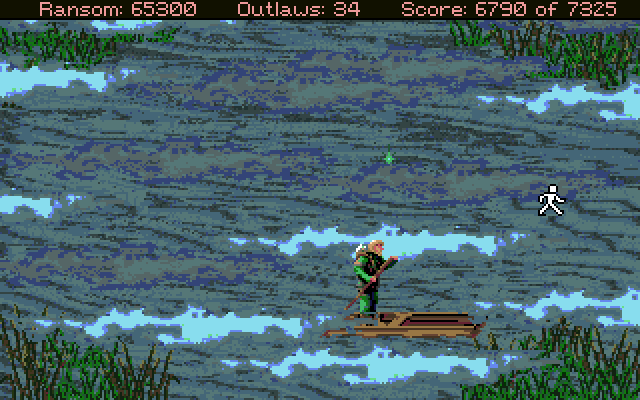 Conquests of the Longbow: The Legend of Robin Hood Amiga Screenshot: Lost in the fog...