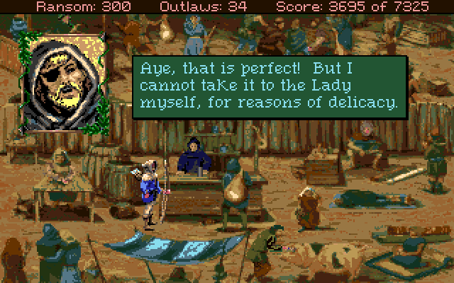 Conquests of the Longbow: The Legend of Robin Hood Amiga Screenshot: There's a lot to do here...