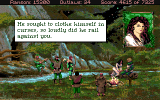 Conquests of the Longbow: The Legend of Robin Hood Amiga Screenshot: The sheriff isn't impressed with your tricks...