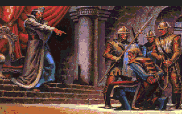 Conquests of the Longbow: The Legend of Robin Hood Amiga Screenshot: Player's will somehow need to pay the ransom...