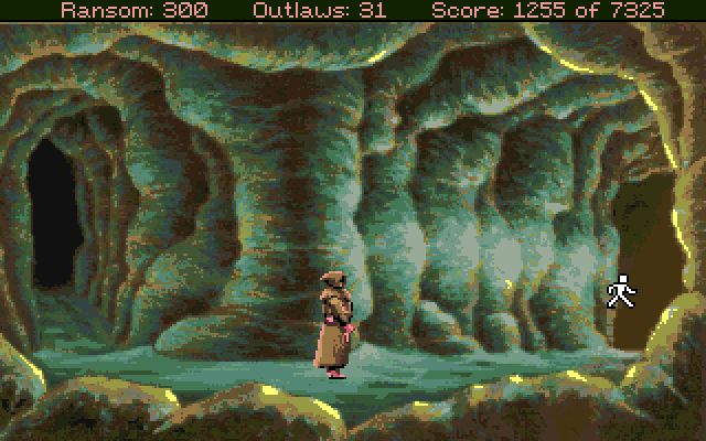 Conquests of the Longbow: The Legend of Robin Hood Amiga Screenshot: This hidden passage is useful in the game...