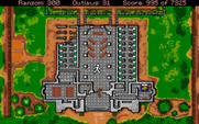 Conquests of the Longbow: The Legend of Robin Hood for Amiga - Top down view of the church.