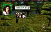 Conquests of the Longbow: The Legend of Robin Hood for Amiga - Marian is in trouble!