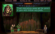 Conquests of the Longbow: The Legend of Robin Hood for Amiga - The boys have been captured, but Robin attempts to help them...