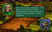 Conquests of the Longbow: The Legend of Robin Hood for Amiga - Acquiring another disguise...