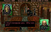 Conquests of the Longbow: The Legend of Robin Hood for Amiga - Don't accidentally reveal your identity, or it's game over!