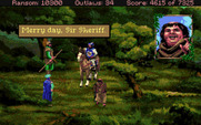 Conquests of the Longbow: The Legend of Robin Hood for Amiga - The sheriff falls for the trap...