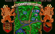 Conquests of the Longbow: The Legend of Robin Hood for Amiga - This map allows you to quick travel to some places...