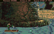 Conquests of the Longbow: The Legend of Robin Hood for Amiga - Sneak in to the monastary to rescue a knight....