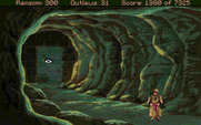 Conquests of the Longbow: The Legend of Robin Hood for Amiga - Use the eye icon to examine things.