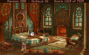 Conquests of the Longbow: The Legend of Robin Hood for Amiga - The abbot's room is quite fancy...