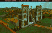 Conquests of the Longbow: The Legend of Robin Hood for Amiga - Outside of the church...