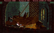 Conquests of the Longbow: The Legend of Robin Hood for Amiga - Somehow I need to create a distraction and steal this scroll...