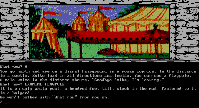 Knight Orc IBM PC/Compatibles Screenshot: Here is where the game quits asking 'What Now?'
