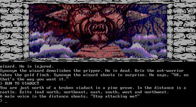 Knight Orc IBM PC/Compatibles Screenshot: More dangers await in the cave.