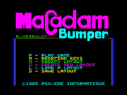 Pinball Wizard for ZX Spectrum - The main menu.