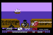 Pirates of the Barbary Coast for Atari 8-bit - Some of my canons are destroyed.