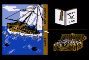 Pirates of the Barbary Coast for Atari 8-bit - My opponent is sinking!
