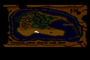 Pirates of the Barbary Coast for Atari 8-bit - An island map.