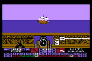 Pirates of the Barbary Coast for Atari 8-bit - My opponent is hit also...this battle is almost over.