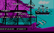 Pirates of the Barbary Coast for IBM PC/Compatibles - Repairing my ship.