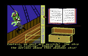 Pirates of the Barbary Coast for Commodore 64 - Boarding a sinking ship...