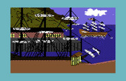 Pirates of the Barbary Coast for Commodore 64 - The repair port.