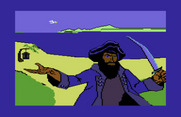 Pirates of the Barbary Coast for Commodore 64 - It's Bloodthroat the pirate!