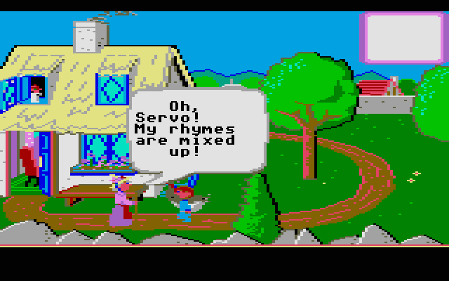 Mixed-Up Mother Goose Atari ST Screenshot: All of the rhymes are mixed up!