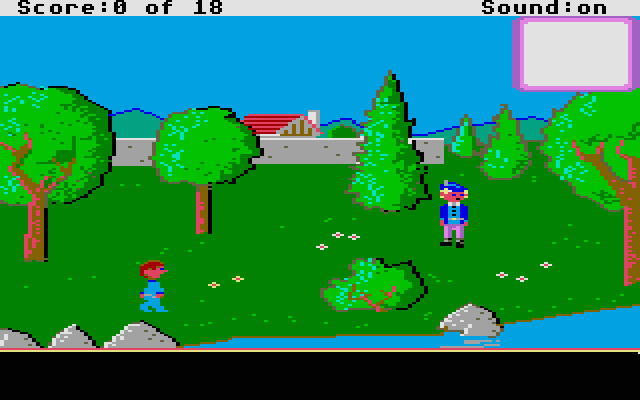 Mixed-Up Mother Goose Atari ST Screenshot: Here's a character...I wonder what he wants?