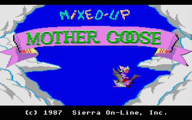 Mixed-Up Mother Goose Atari ST Screenshot: Title screen.