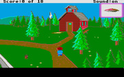 Mixed-Up Mother Goose for Atari ST - Hmm, there's a school in the distance.