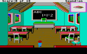 Mixed-Up Mother Goose for Atari ST - Inside the school; what's that on the table?