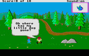 Mixed-Up Mother Goose for Atari ST - Where has the little dog gone?